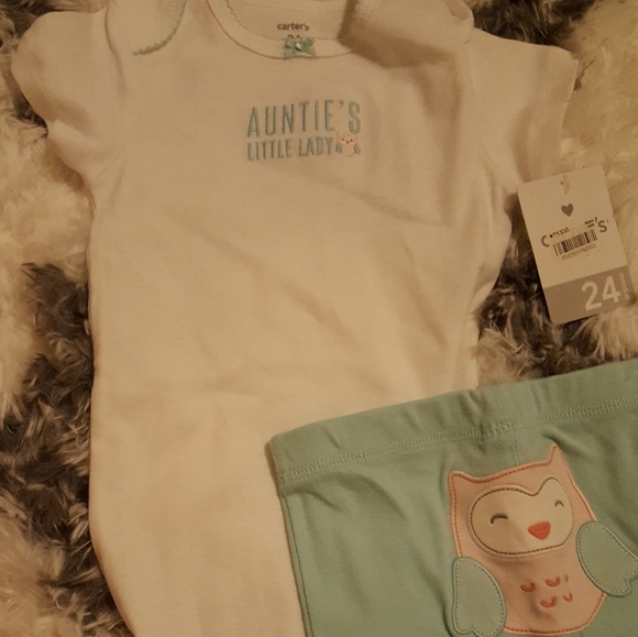 Carter's owl aunties lady set 2pc - Picture 3 of 3